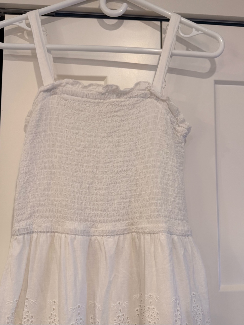 Rebellion White Eyelet Tiered Maxi Dress - Picture 4 of 14